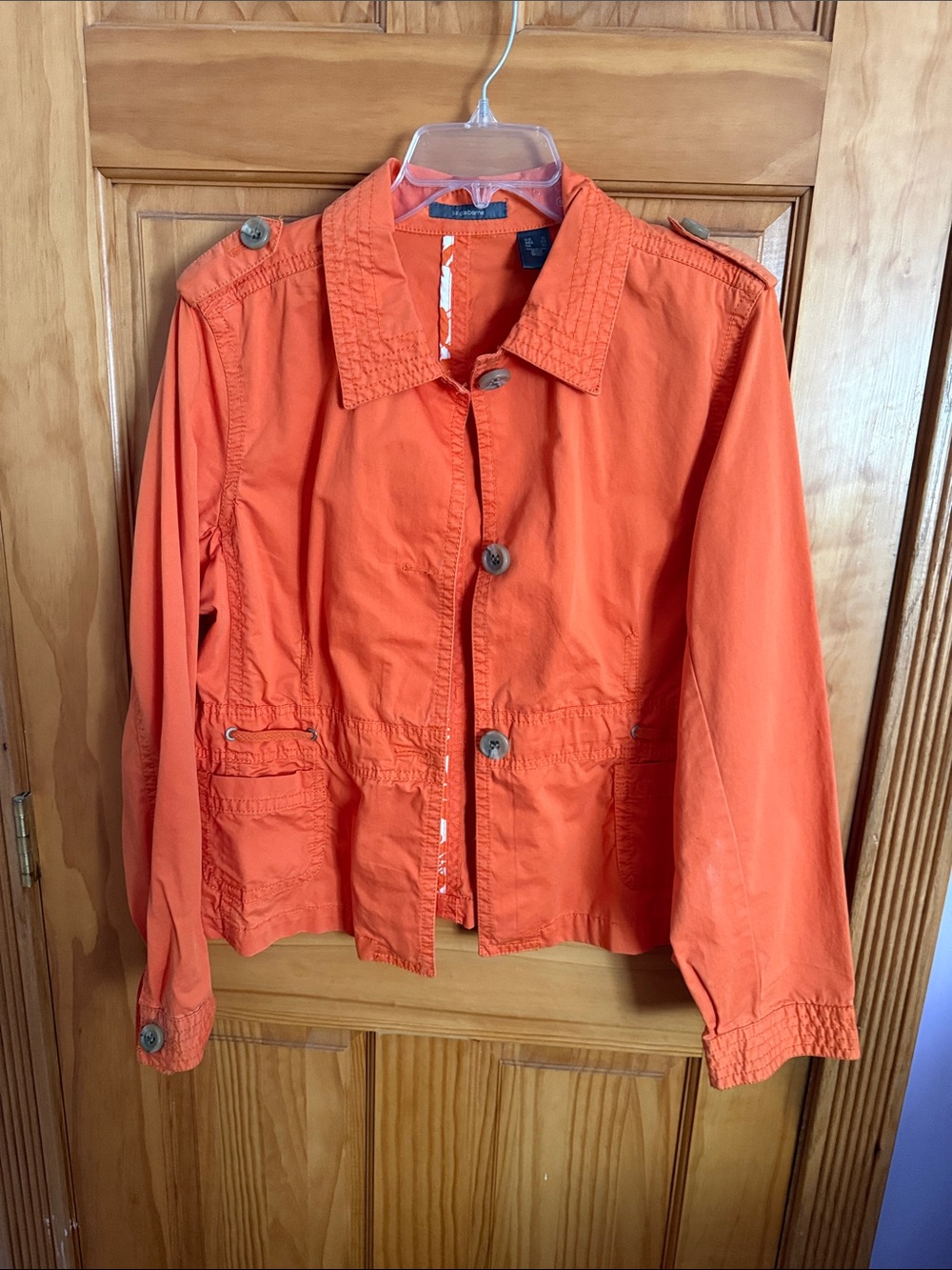 Liz Claiborne Bright Orange Utility Jacket